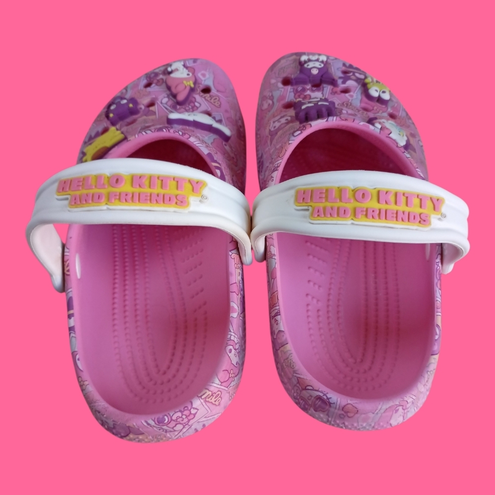 Crocs Hello Kitty & Friends Sanrio Classic W/Jibbitzs  Clogs Junior Size 3/W 5 - Picture 3 of 8